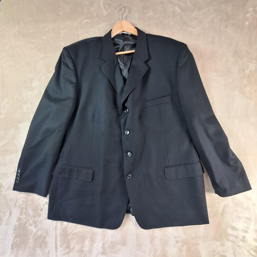 Linea Uomo Blazer Mens 50 Regular Wool Super 100s Ventless Sport Coat Jacket
